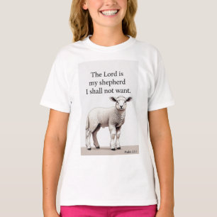 Psaume 23:1 Christian Lamb Fille T-Shirt