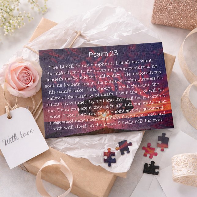 Psaume 23 Bible Verse Arbre Jigsaw Puzzle Puzzle (Créateur téléchargé)