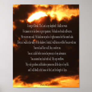 Psaume 23, Fire Print, Value Poster Paper (Mat)