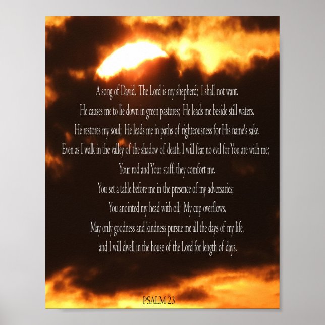 Psaume 23, Fire Print, Value Poster Paper (Mat) (Devant)