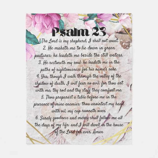 Psaume 23 floral polaire couverture (Devant)