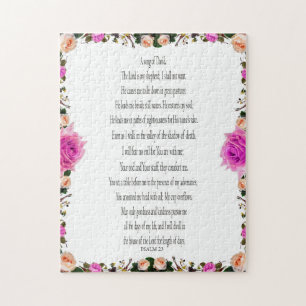 Psaume 23 Frontières florales pourpres, Puzzle