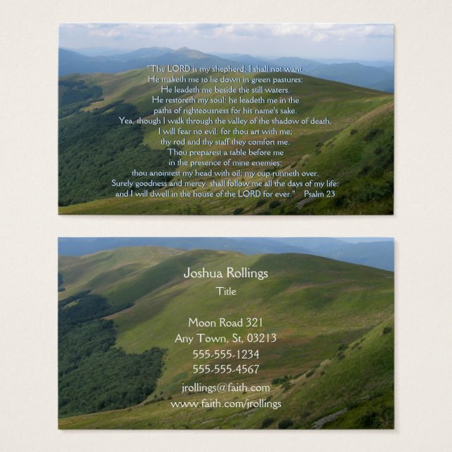 Psaume 23 | Inspiration chrétienne (Devant & derrière)