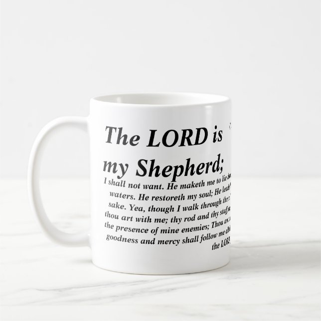 Psaume 23 - KJV- tasse (Gauche)