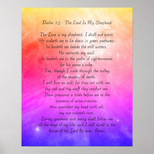 Psaume 23 Le Seigneur Est Mon Pasteur Poster