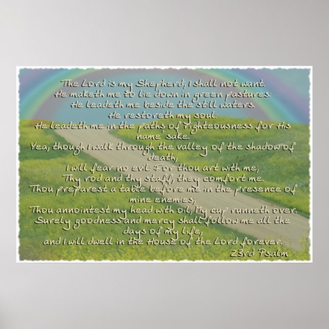 Psaume 23 L'Éternel est ma BIBLE POSTER de Sheperd (Devant)
