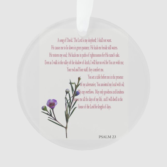 Psaume 23, Ornement du cercle floral pourpre (devant)