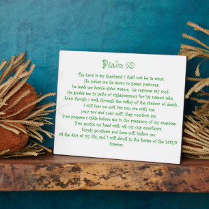 Psaume 23 Plaque