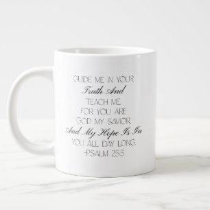 Psaume 25:5 Mug Verset Biblique Espoir