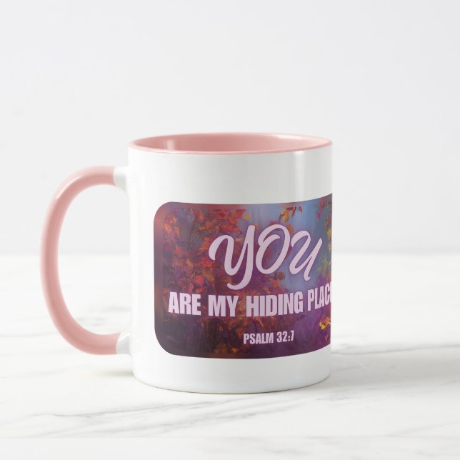 Psaume 32:7 "Tu es ma cachette" Mug (Gauche)