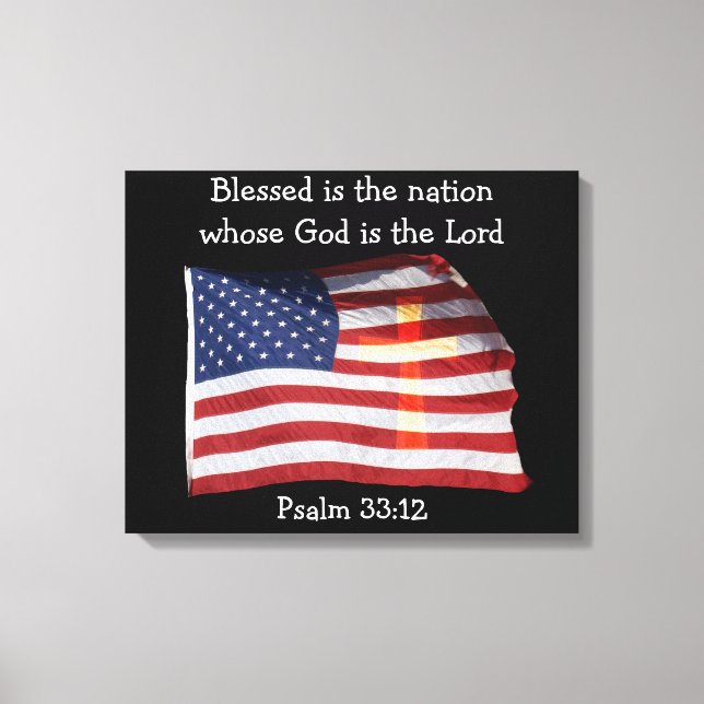 Psaume 33:12 Toile (Recto)