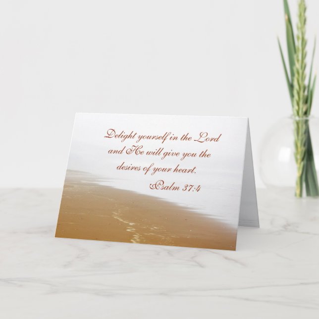 Psaume 37:4 Plaisir dans le Seigneur, Carte (Devant)
