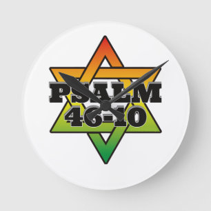 Psaume 46-10 - Horloge ronde