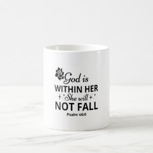 Psaume 46:6 Fête des Mères Bible Verse Café Mug