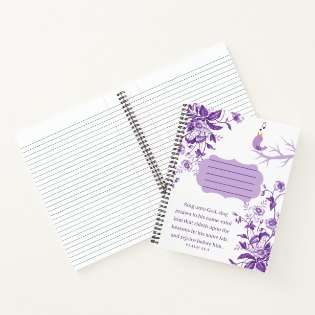 Psaume 68:4, Carnet de couverture rigide de 8,5 X  (Intérieur)