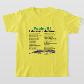 Psaume 91 Bible Écriture Girls T-shirt chrétien
