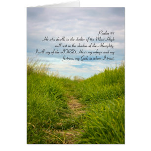 Psaume 91, herbe verte et un chemin