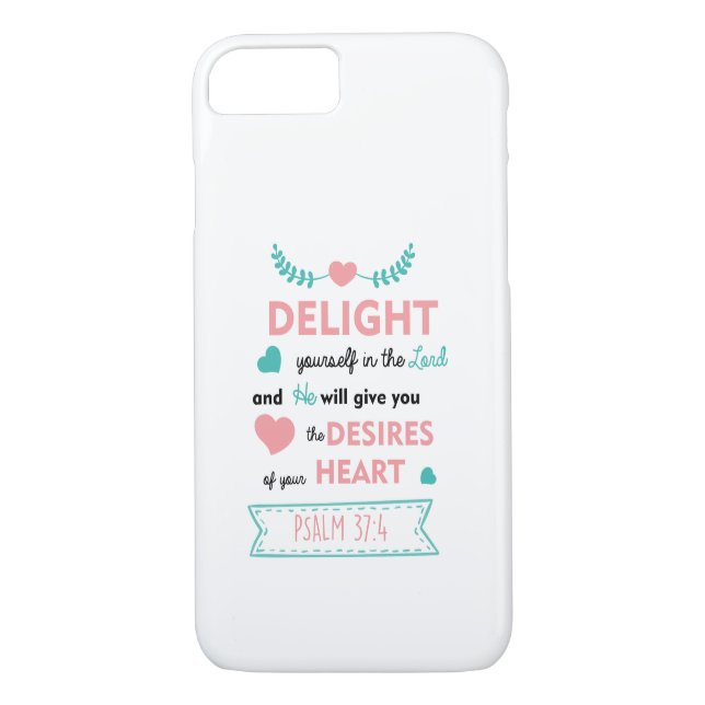 Psaume Bible Verse Christian iPhone 7 Coque (Dos)