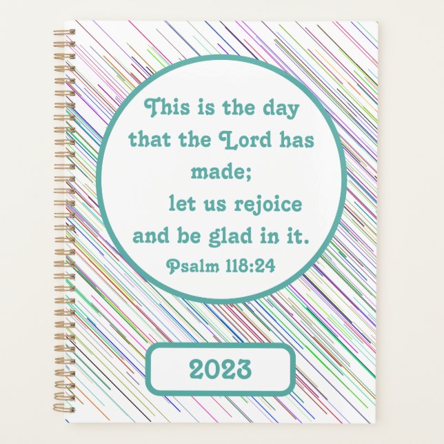 Psaume Inspirationnel 118:24 Christian multicolore (Devant)