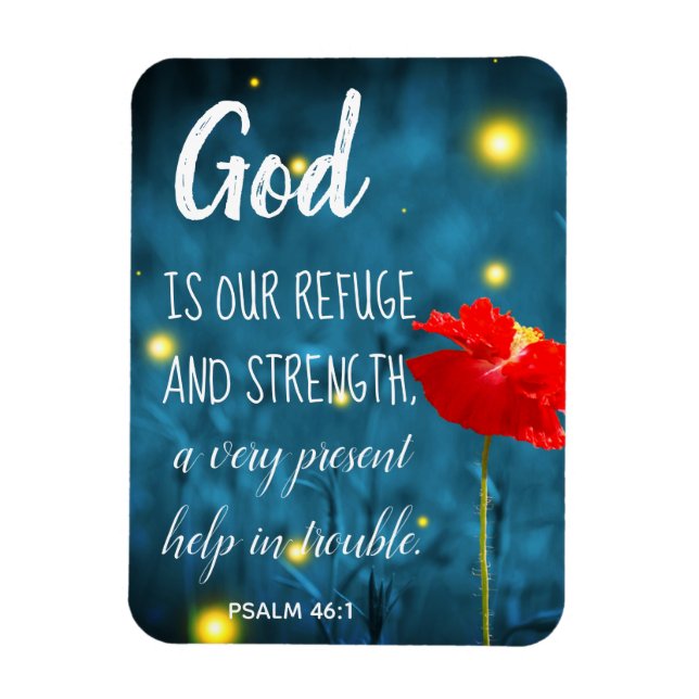 Psaume Scripture Magnet | Citation biblique inspir (Vertical)