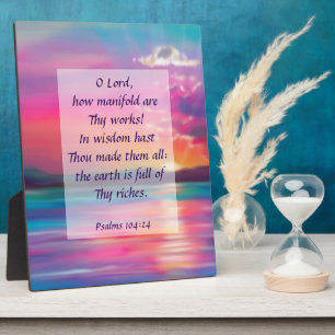 Psaumes 104:24 Plaque