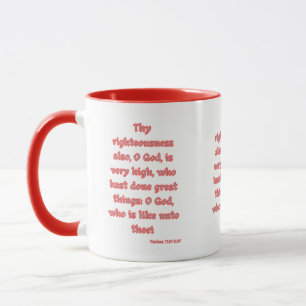 Psaumes 71:19 KJV Bible Verse Mug à deux tons