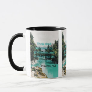 Psaumes 71:21 KJV Bible Verse Pic Mug Deux Tons