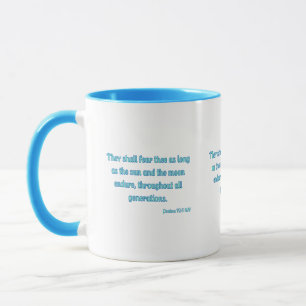 Psaumes 72:5 KJV Bible Verse Mug à deux tons