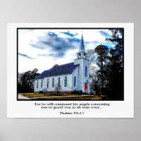 Psaumes 91:11 — affiche d'art