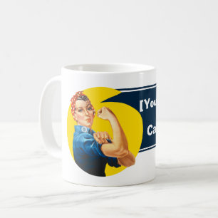 Pseronalize Rosie Riveter Empowerment Women Female Coffee Mug