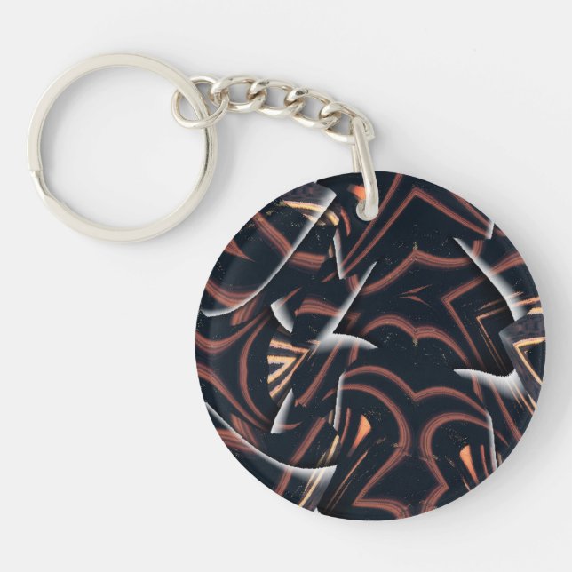 Pseudo-Camouflage Brown Green Keychain (Front)