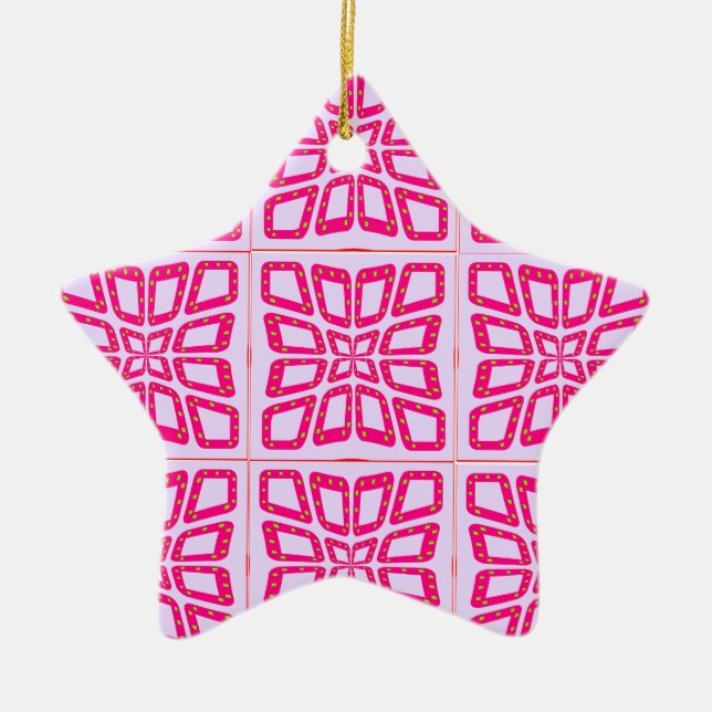 PSG Dots Pinched Tiles. Ceramic Ornament (Front)