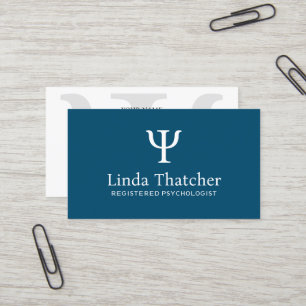 Psi symbol professional psychologist business card