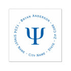 Psi Symbol Return Address Self-inking Stamp
