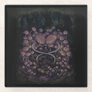 Psilocybe Allenii Glass Coaster