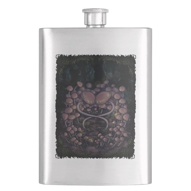 Psilocybe Allenii Hip Flask (Front)