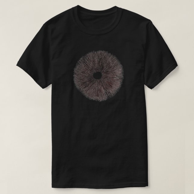 Psilocybe Cubensis Spore Print T-Shirt (Design Front)