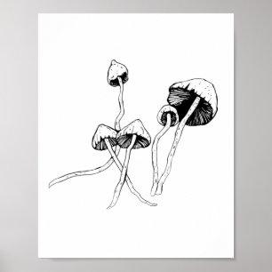 Psilocybin mushroom poster