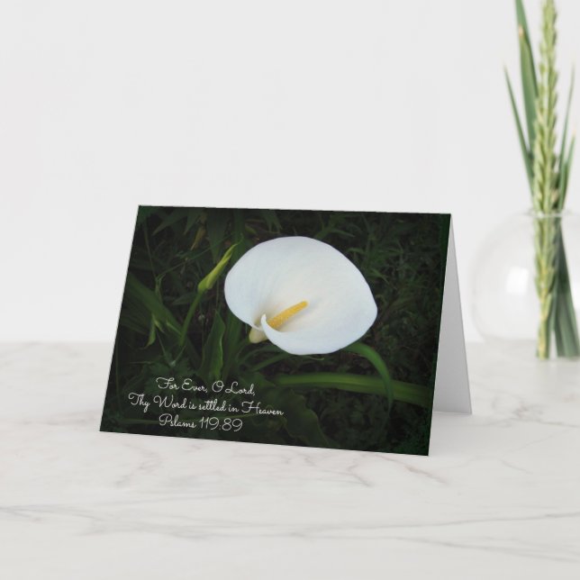 Pslams 119 Calla Lilly greeting card (Front)