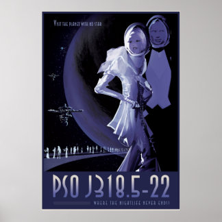 PSO J318.5-22 - Where the Nightlife Never Ends Poster