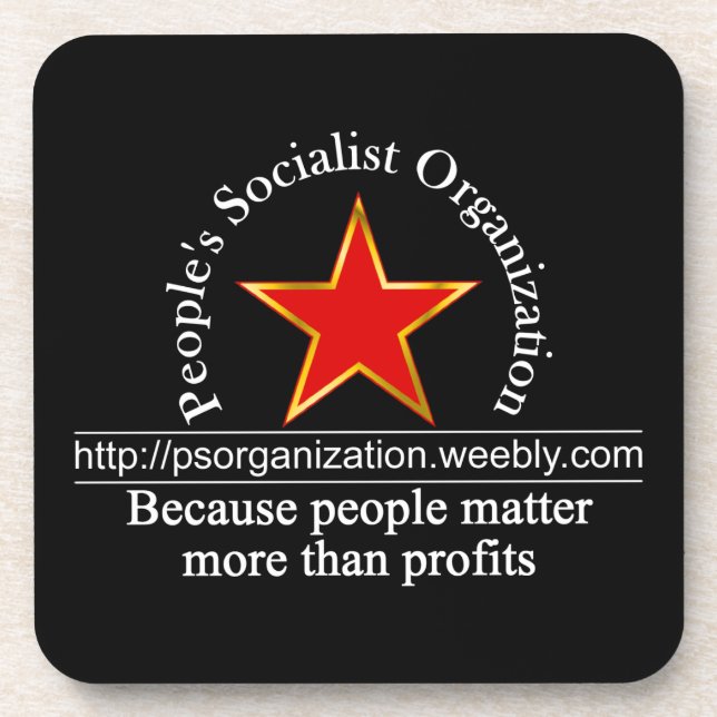 PSO URL logo blk 2 Coaster (Front)