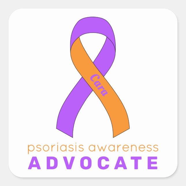 Psoriasis Advocate White Square Sticker (Front)