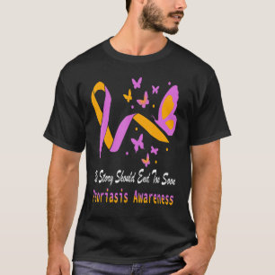 Psoriasis Awareness Butterfly Support Lavender & O T-Shirt
