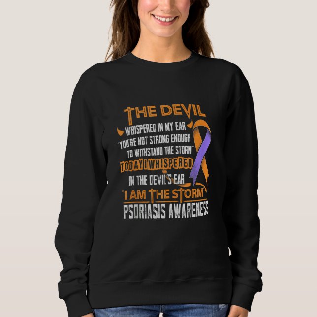 Psoriasis Awareness I am the Storm Devil Tank Top (Front)