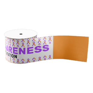Psoriasis Awareness Pattern Ribbon Grosgrain Ribbon