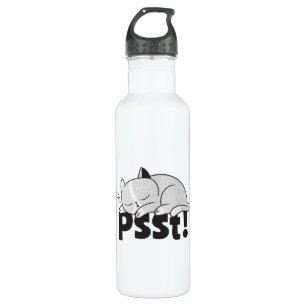 Psst Lazy cat is sleeping 710 Ml Water Bottle