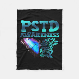 Pstd Awareness Post-traumatic Stress Disorder Butt Fleece Blanket