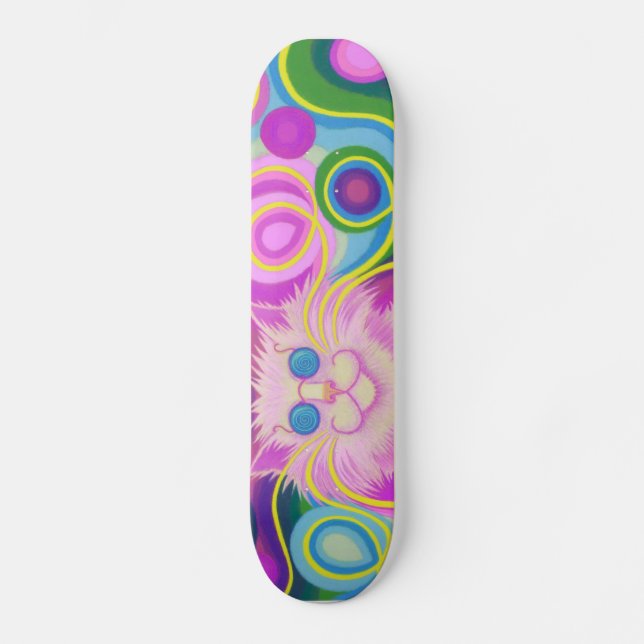 Psy-cat-delic Pink skateboard (Recto)