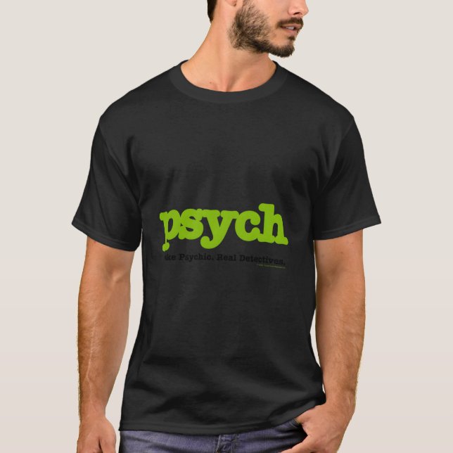 Psych Fake Psychic Real Detectives Crew Neck T-Shirt (Front)