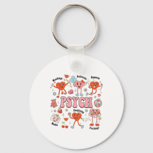 Psych Health Valentines Mental Health Valentine Sc Keychain